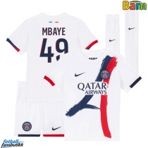 Paris Saint-Germain Ibrahim Mbaye #49 Bortedraktsett Barn 2025-26 Kortermet (+ Korte bukser)
